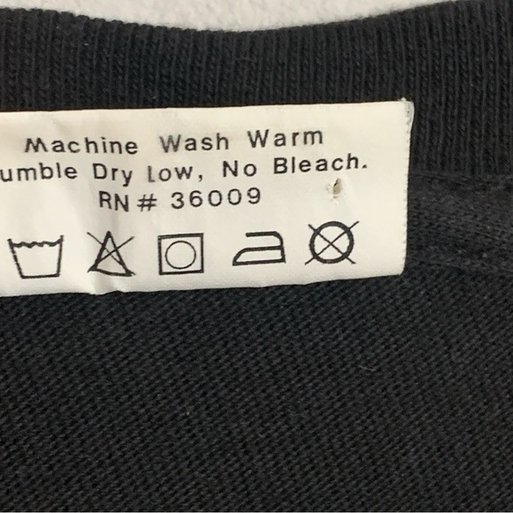 Vintage 90s Calvin Klein LOGO Shirt Medium Black Made in USA Y2K Cotton - Picture 5 of 6